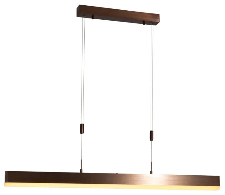 Eettafel / Eetkamer Moderne verstelbare hanglamp donker brons incl. LED dimbaar - Lamba Modern Binnenverlichting Lamp
