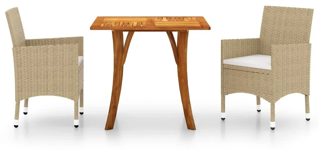vidaXL 3-delige Tuinset beige