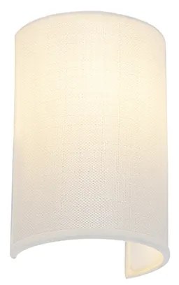 Moderne wandlamp wit - Simple Drum Jute