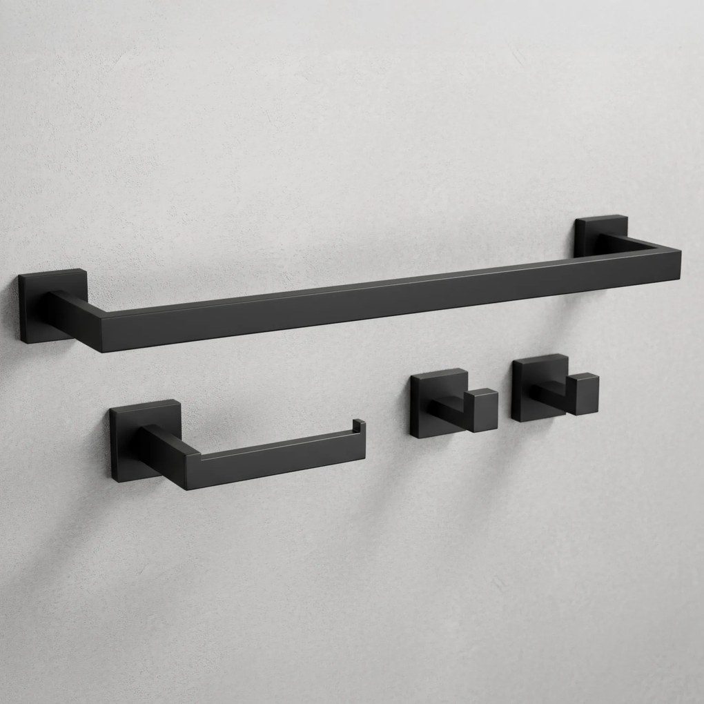 Badkameraccessoireset Rio Black 4-delig