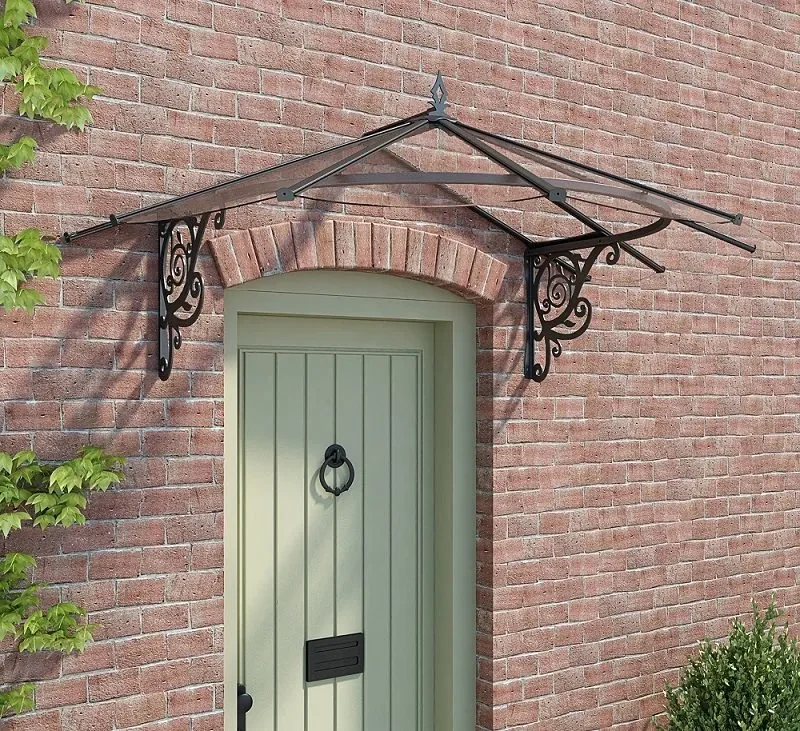 Stijlvolle polycarbonaat deurluifel Lily Palram - Canopia antraciet