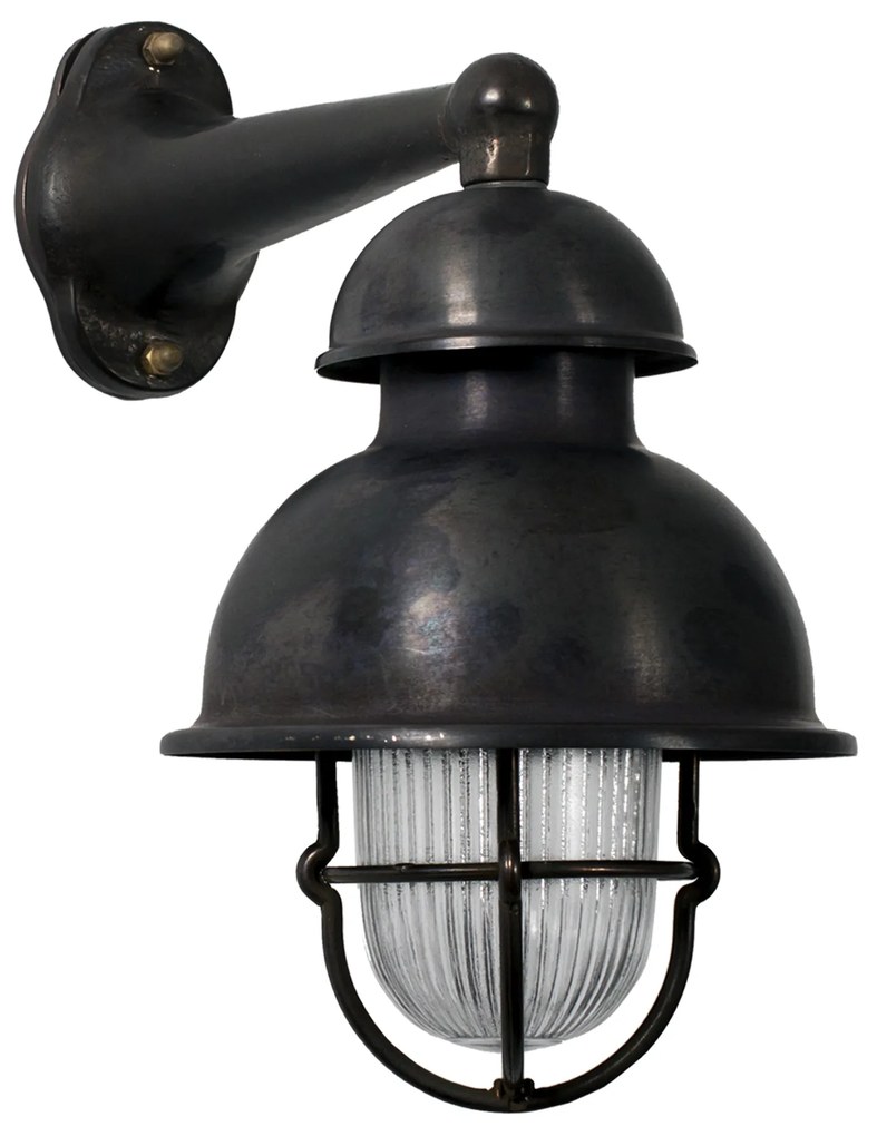Scheepslamp Wharf Black Brons