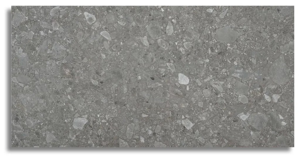 Vloertegel 60x120 Cm Terrazzo Rock Antraciet N55