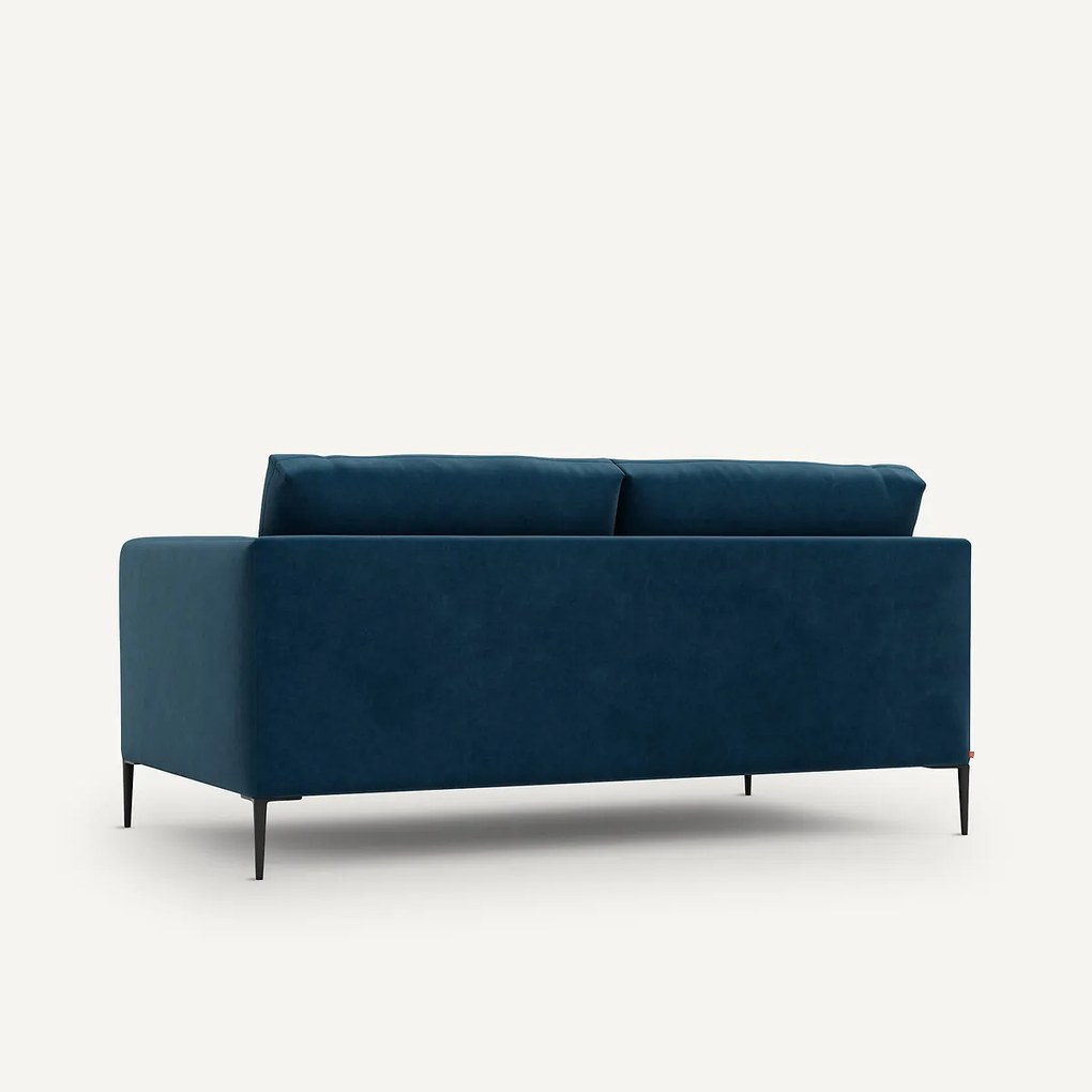 Compacte zitbank in fluweel, Oscar, ontwerp E. Gallina