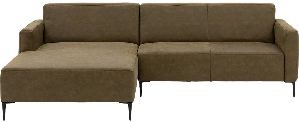 Goossens Key West groen, micro leer, 2,5-zits, modern design