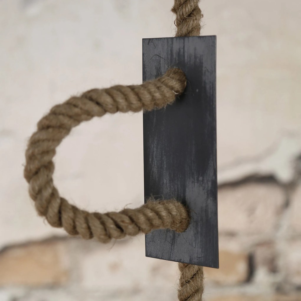 Industriele Hanglamp Grijs Met Touw