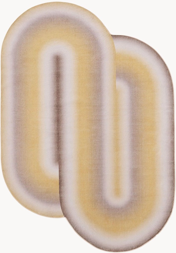 Laagpolig vloerkleed Luna in organische vorm