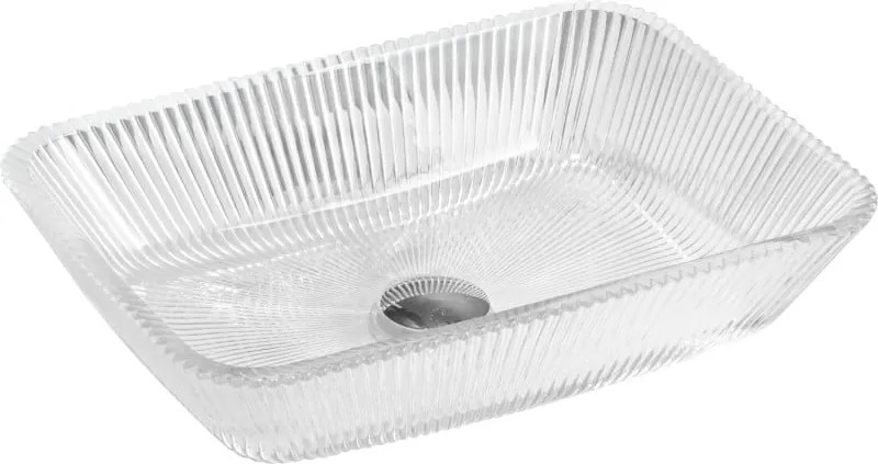 Mexen Tiva glazen opzetwastafel 46 x 33 cm, transparant - 24184600