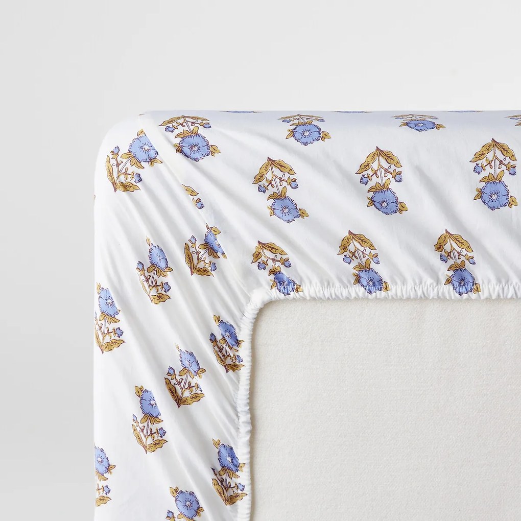 Hoeslaken in gewassen katoen omslag 30 cm, DIMANI