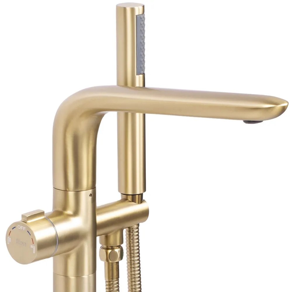 Vloeren  badmengkraan Rea Clark Gold Brush