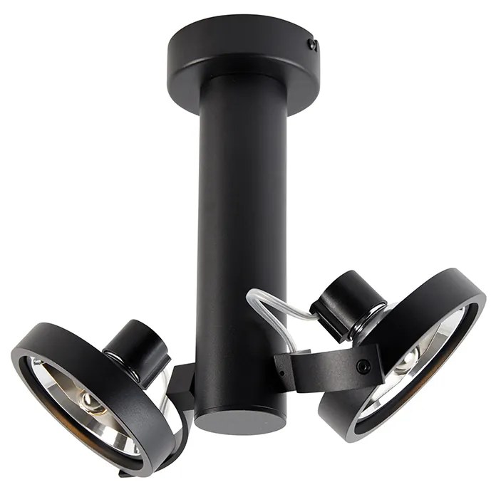 Moderne spot zwart draai- en kantelbaar 2-lichts - Goes