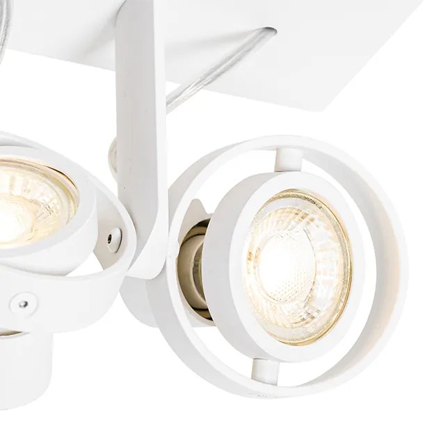Moderne plafondSpot / Opbouwspot / Plafondspot wit 2-lichts GU10 50mm - Master Modern GU10 Binnenverlichting Lamp
