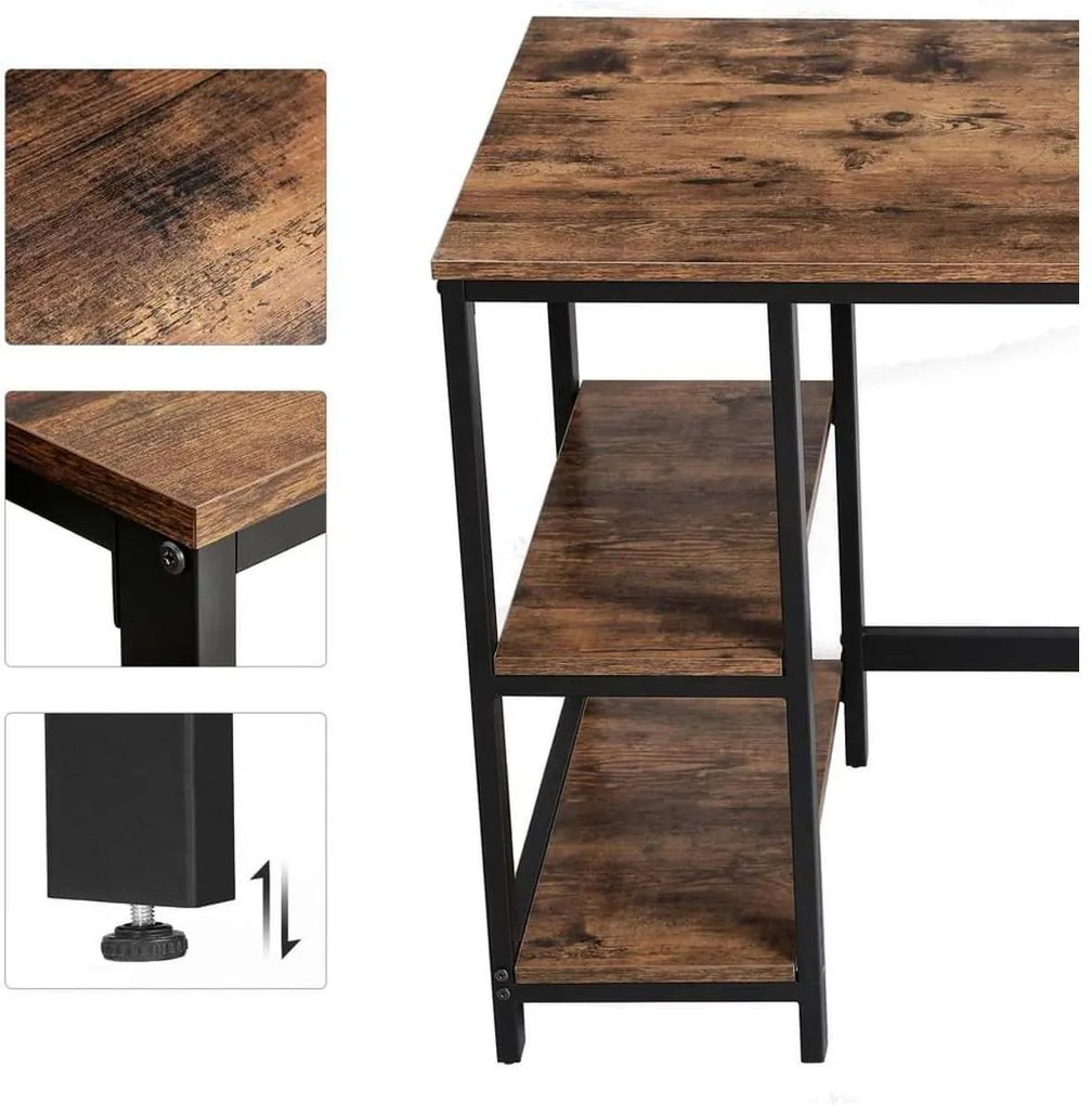 Nancy's Rockefeller Center Bureau - Industriële Werktafel - Vintage Tafel 120 x 75 x 60 - Bureaus