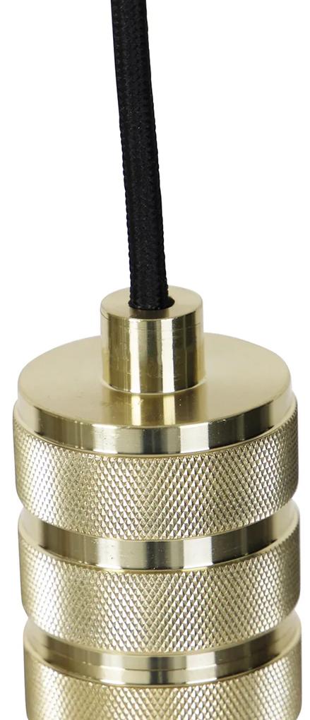Eettafel / Eetkamer Hanglamp goud met stekker incl. PS160 goud dimbaar - Cavalux Design, Modern Minimalistisch Binnenverlichting Lamp