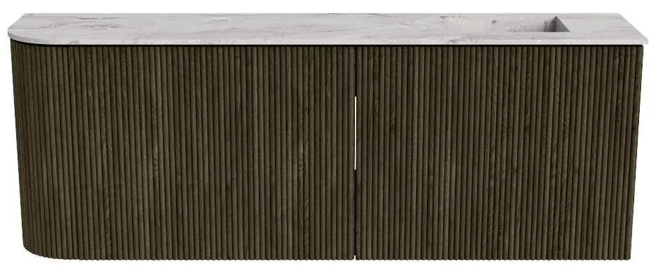 Mondiaz Joya DLux 110cm toiletmeubel ronding links shadow met wastafel faye rechts zonder kraangat glace