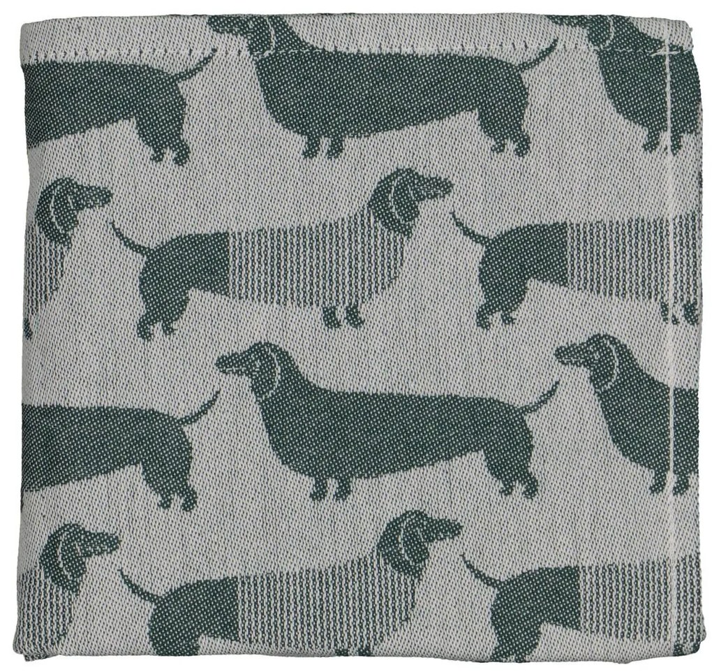 HEMA Theedoek - 65 X 65 - Katoen - Groen Teckel (groen)