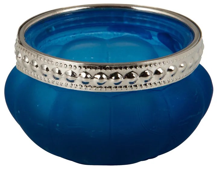 Theelichthouder Maroc - blauw - 3.5x6 cm