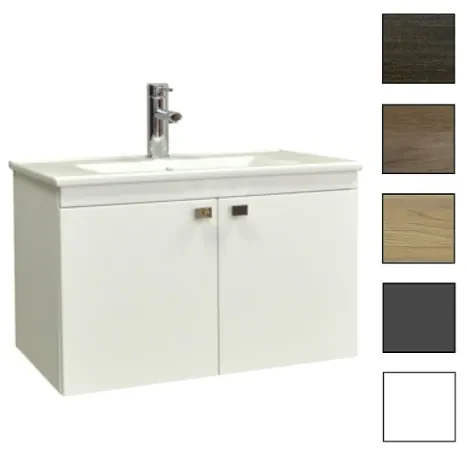 Sanicare Q5 badkamermeubel 2 deurs 80 cm schots-eiken