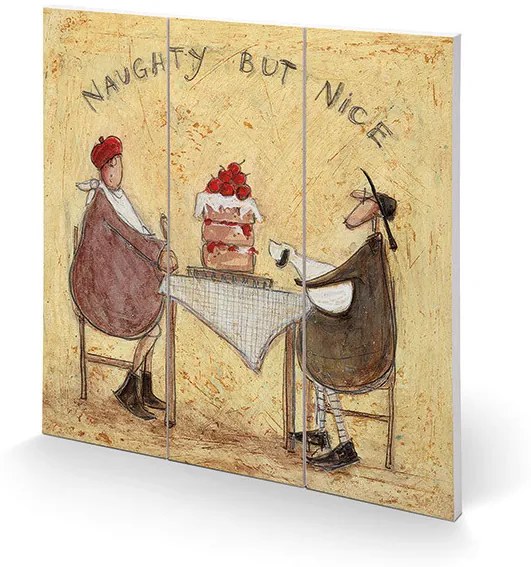 Sam Toft - Naughty But Nice Schilderij op hout