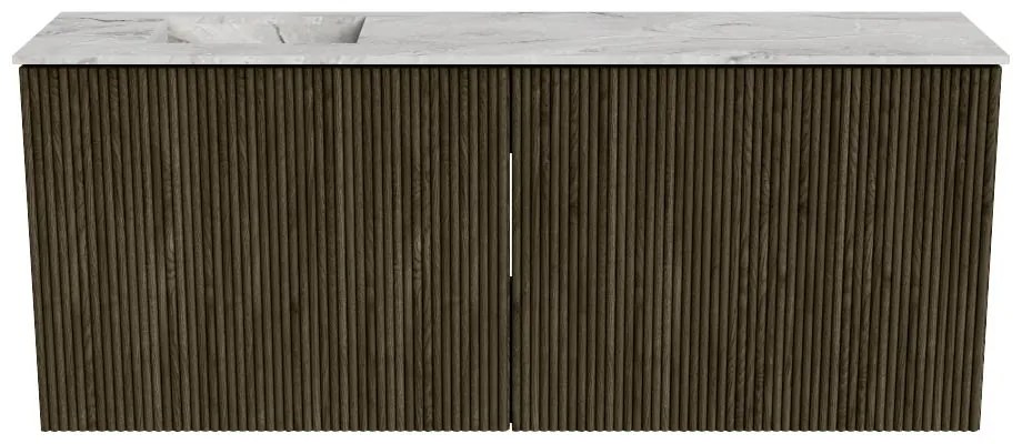 Mondiaz Joya DLux 100cm toiletmeubel shadow met wastafel faye links zonder kraangat glace