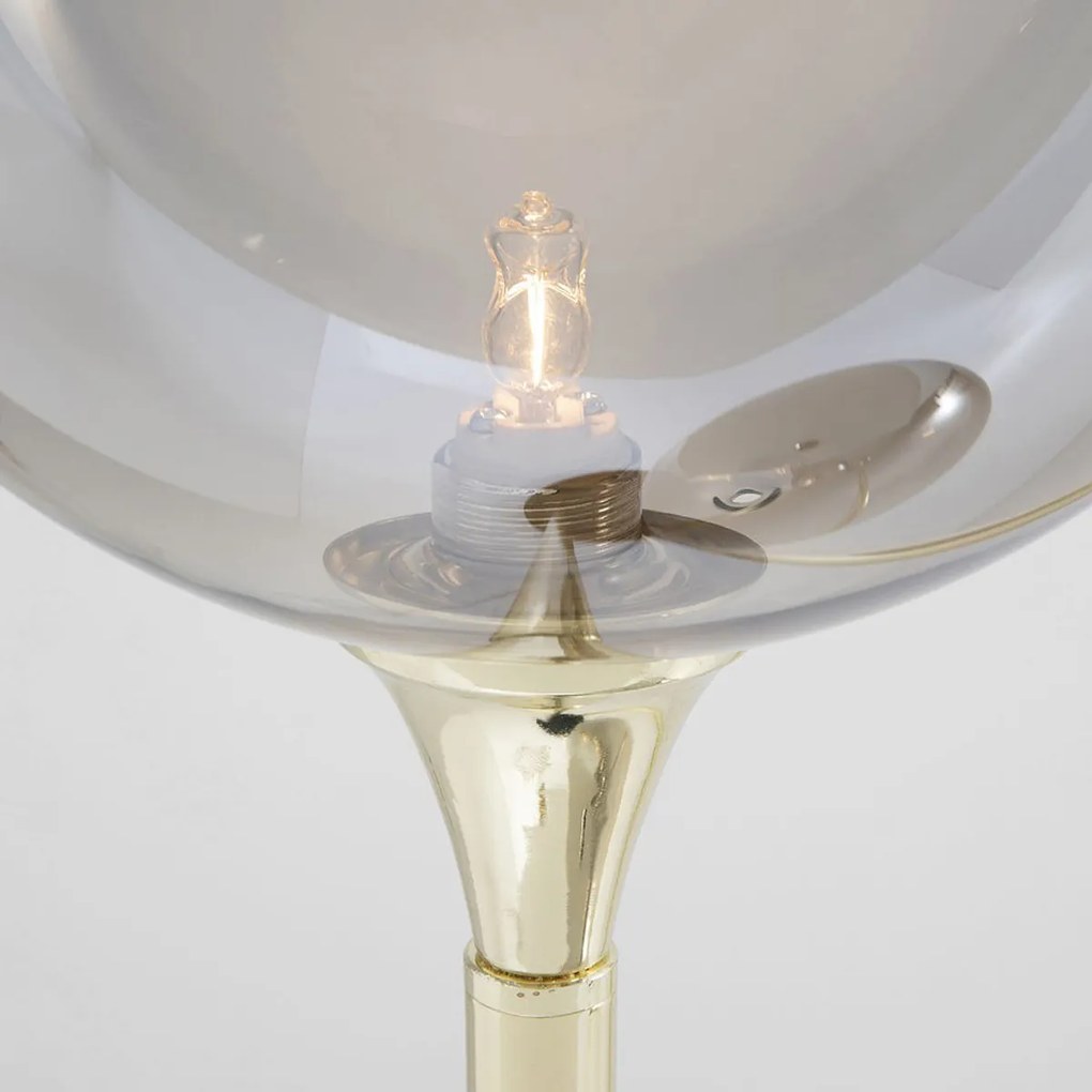 Gouden Vloerlamp Met Glas