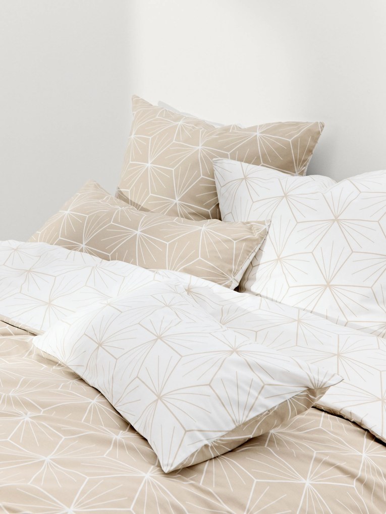 Dubbelzijdig dekbedovertrek Ilda met geometrische print