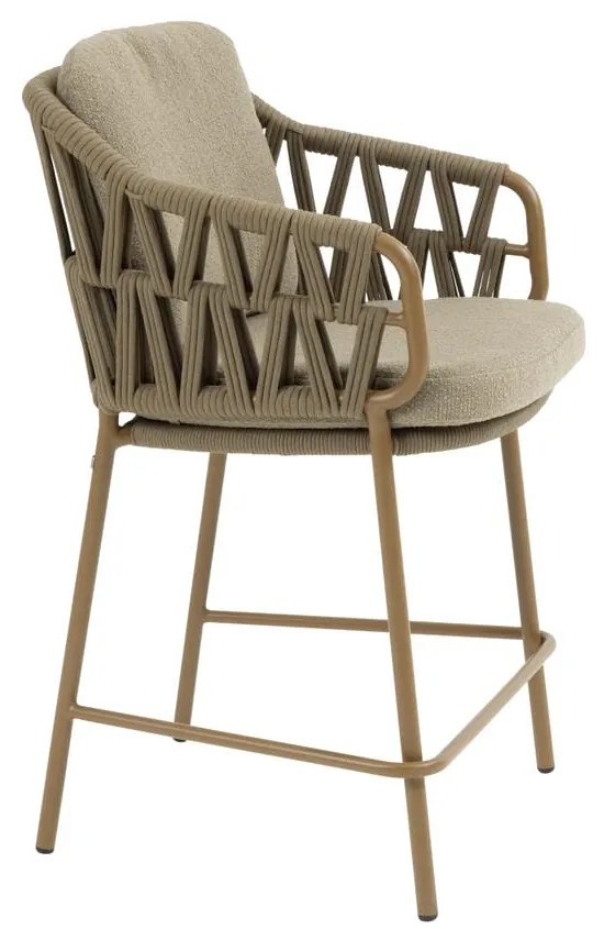 4 Seasons Outdoor Biarritz hoge tuinstoel amber Tuinstoel beige weerbestendig