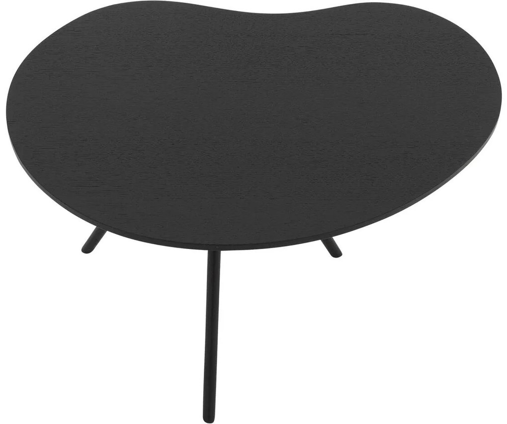 Goossens Salontafel Zyan organisch, hout eiken zwart, modern design, 58 x 33 x 50 cm