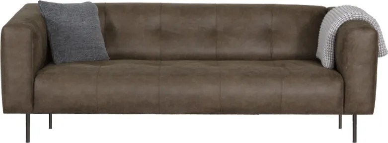 3-zits bank Almada | leer Bull bruin 15 | 2,21 mtr breed