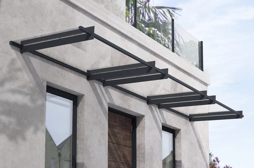 Moderne deurluifel Nancy 4,5 m Palram - Canopia antraciet