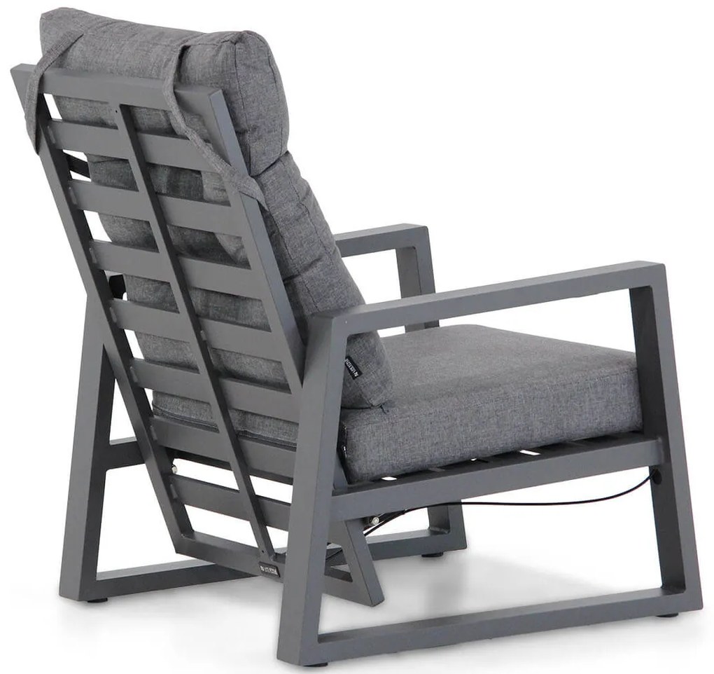 Stoel en Bank Loungeset Aluminium Grijs 4 personen Lifestyle Garden Furniture Batala