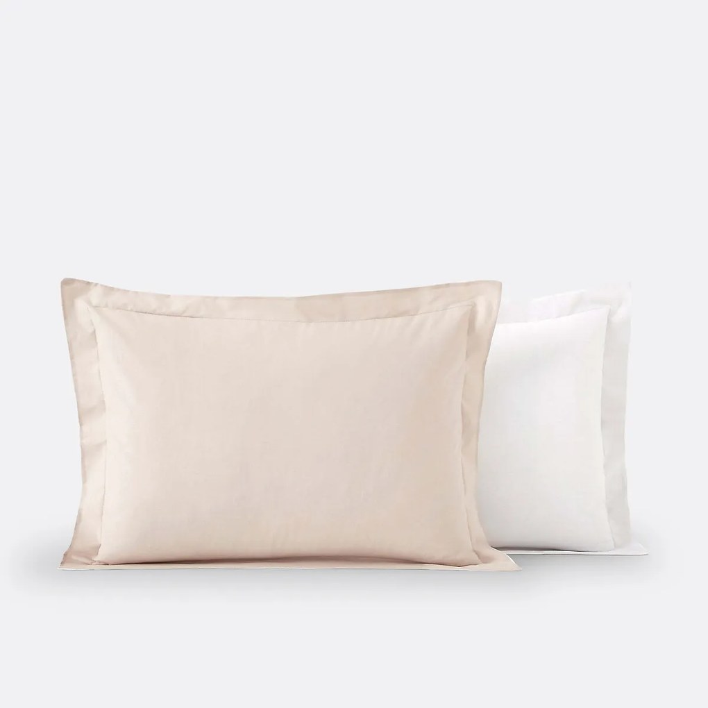 Bicolor kussensloop in katoen