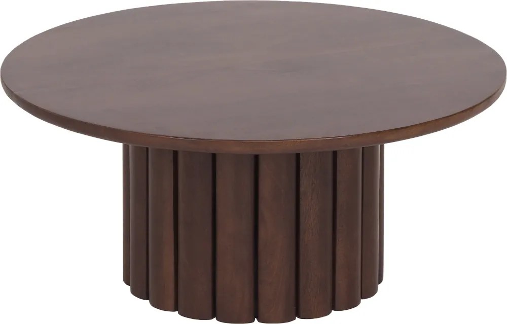 Salontafel Geribbelde Poot - 80 X 80cm.