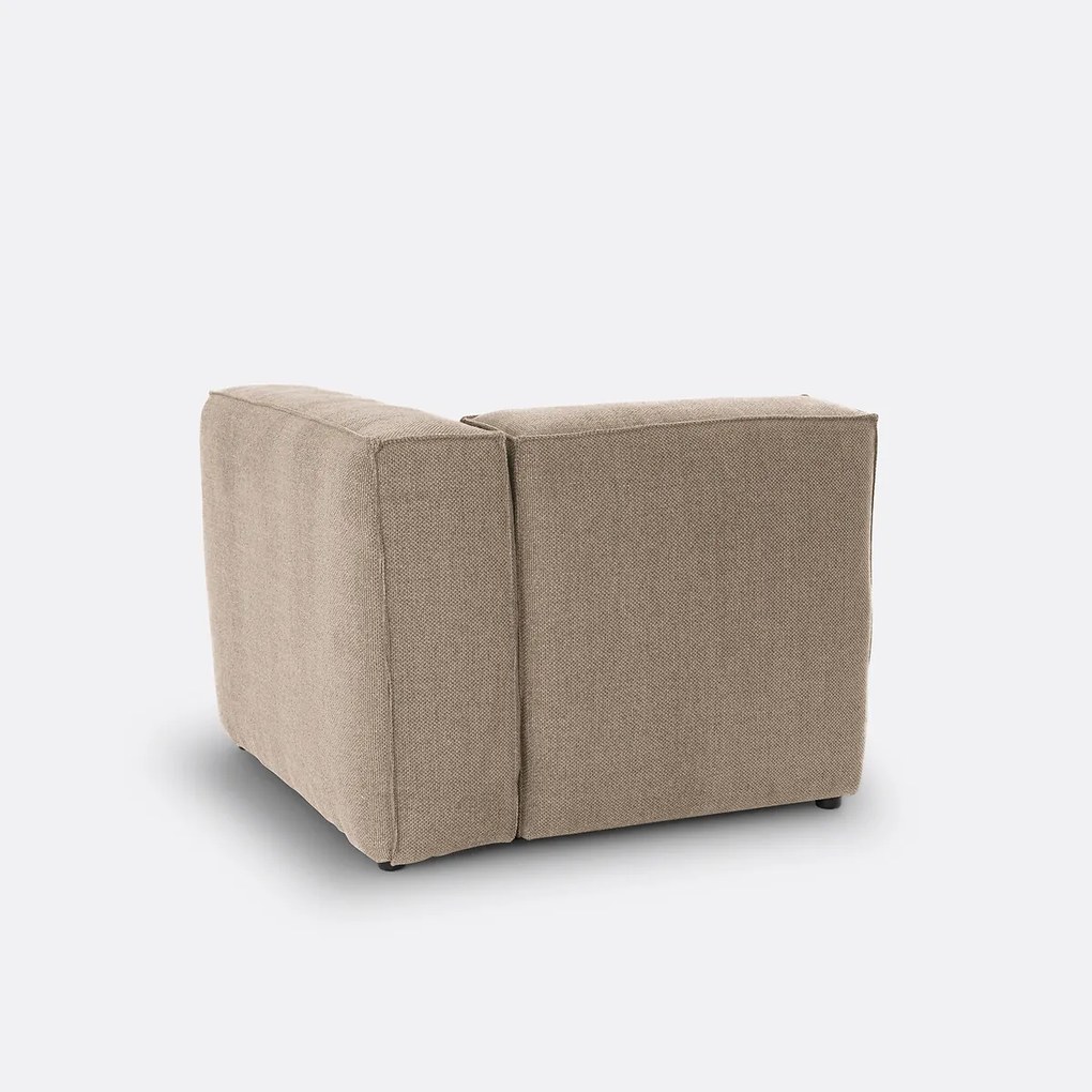 Hoekelement voor modulaire bank, in structuurstof, Seven