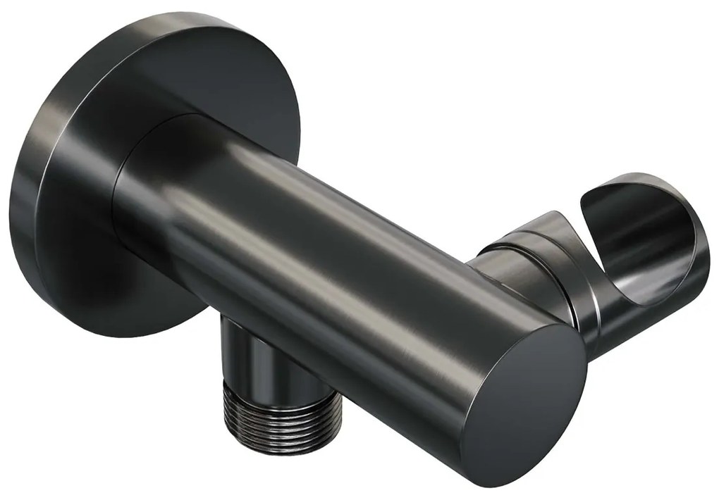 Brauer Gunmetal Edition complete inbouw regendouche met 3 standen handdouche, rechte wandarm en hoofddouche 30cm set 8 gunmetal geborsteld PVD