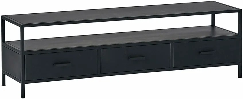 24Designs Dusk TV-meubel - B150 X D40 X H45 - Metaal - Zwart