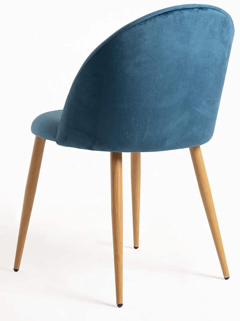 Set 4 fluwelen Vint Stoelen
