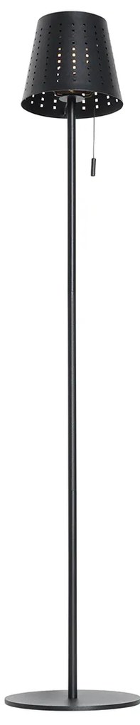 Buiten vloerlamp zwart incl. LED 3-staps dimbaar op solar - Ferre