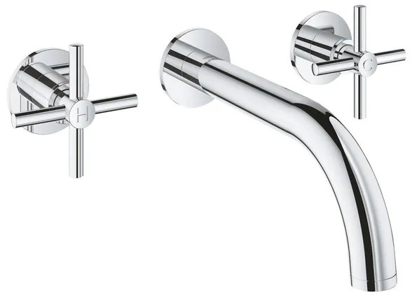 Grohe Atrio S-size 3-gats kruisgrepen wandmengkraan chroom 20661000