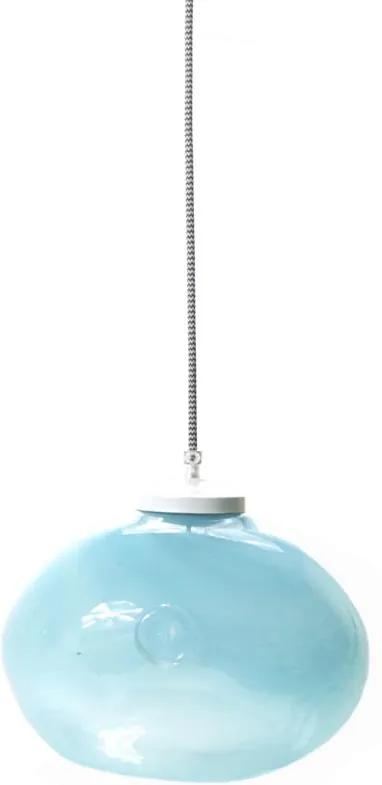 Pastel Blauw | Glazen hanglamp - Diameter: 30 cm