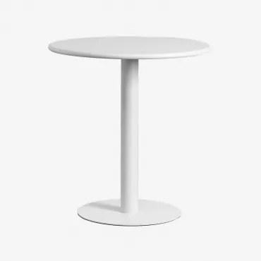 Ronde Metalen Tuintafel (Ø70 cm) Mizzi Grijs – koel - Sklum