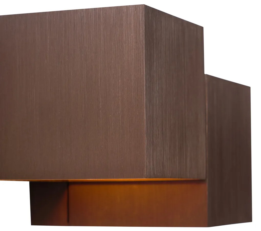 Moderne wandlamp donker brons 2-lichts - Transfer Double