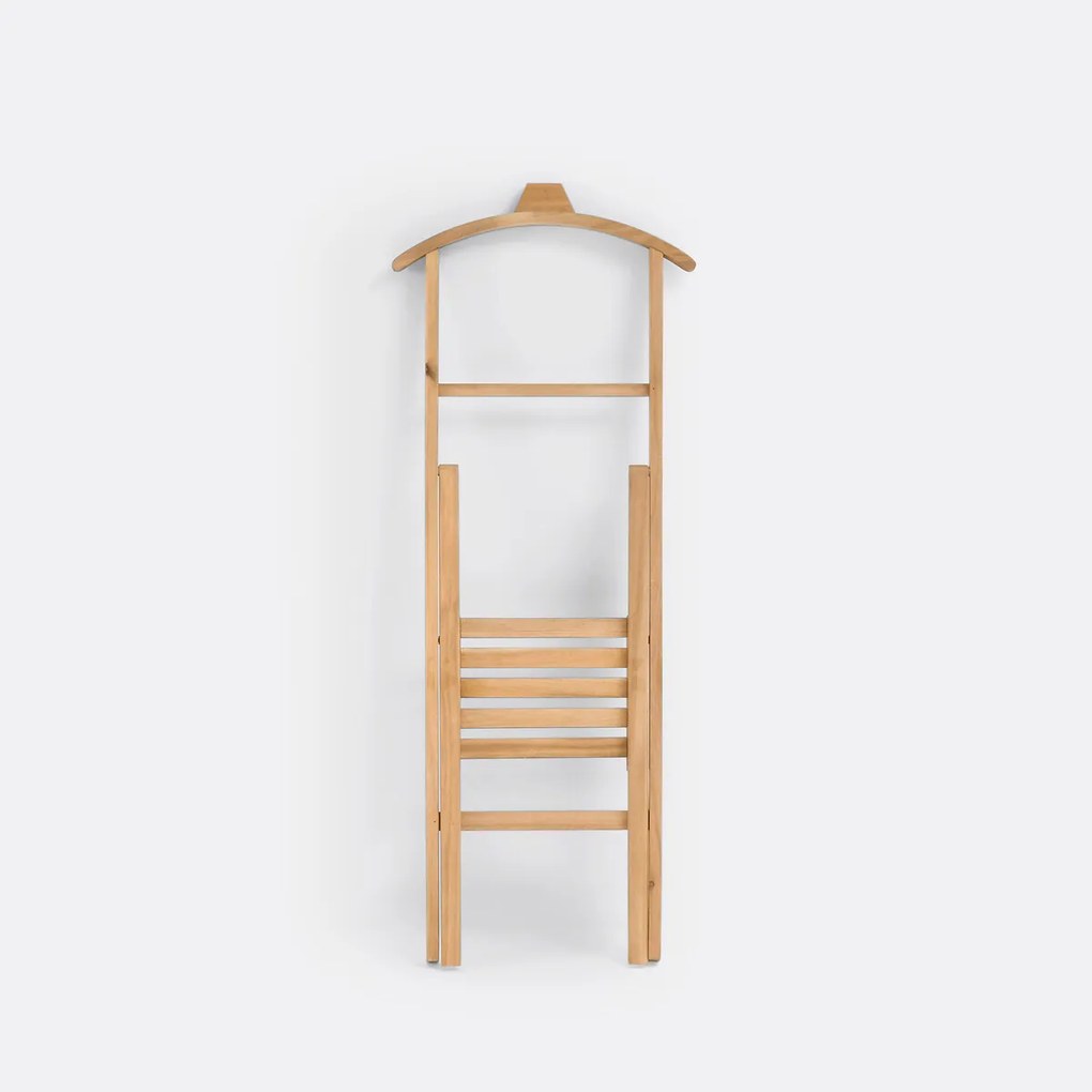 Opplooibare kleerhanger, in acacia, Rinkita