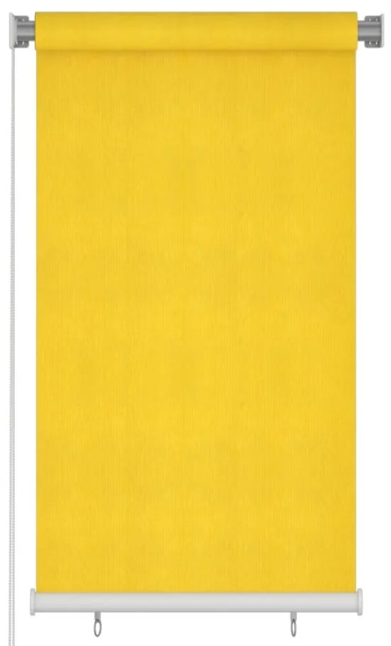 vidaXL Rolgordijn voor buiten 80x140 cm HDPE geel
