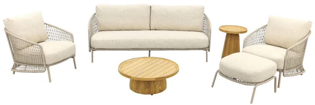 4 Seasons Puccini/Pablo stoel-bank loungeset incl. hocker - 6-delig
