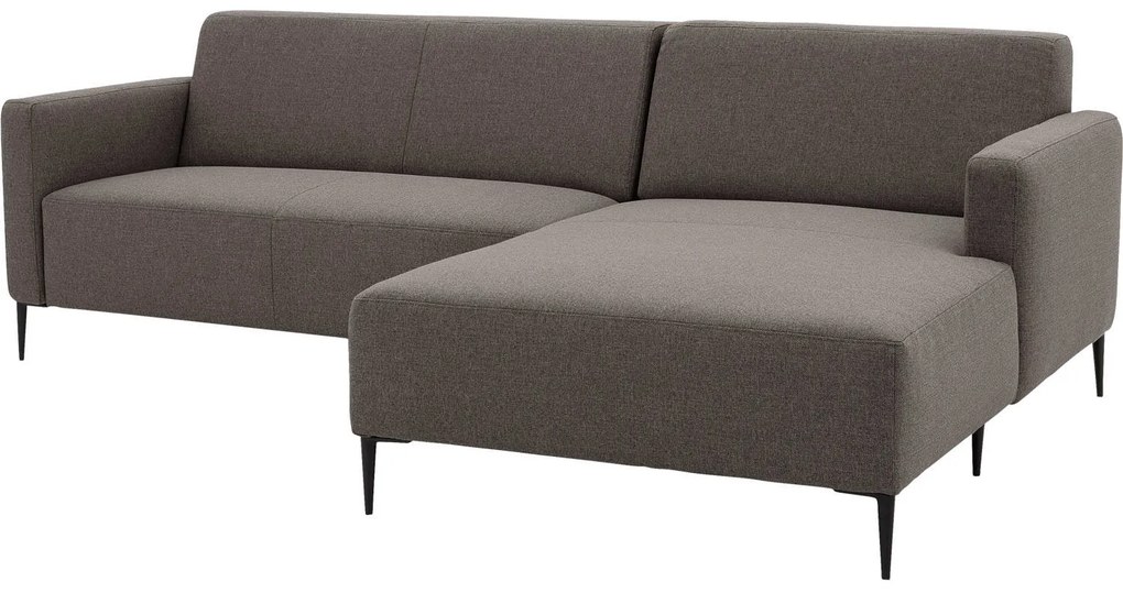 Goossens  Key West bruin, stof, 2-zits, modern design