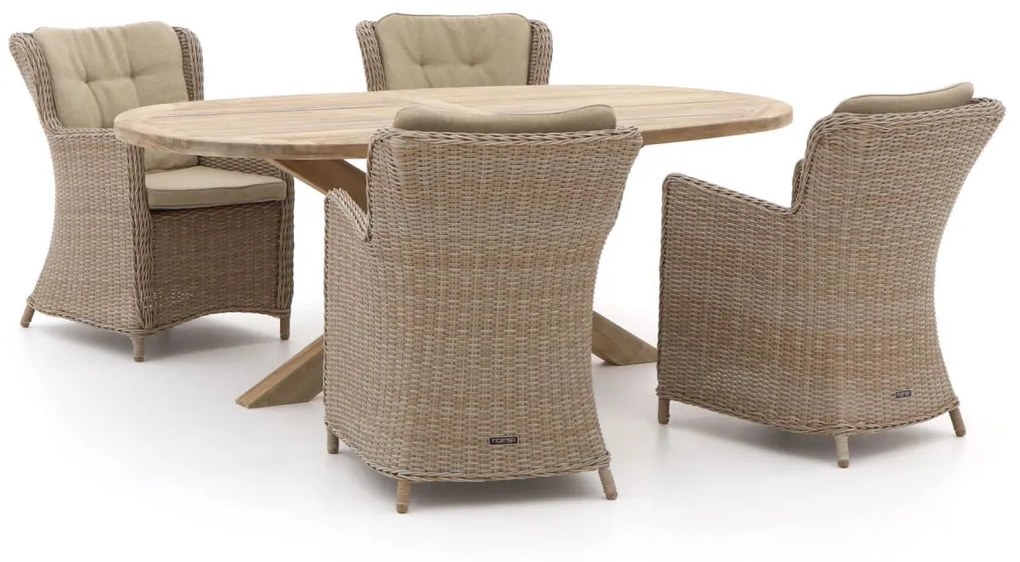 Intenso Milano/ROUGH-Y Ellips 200cm dining tuinset 5-delig