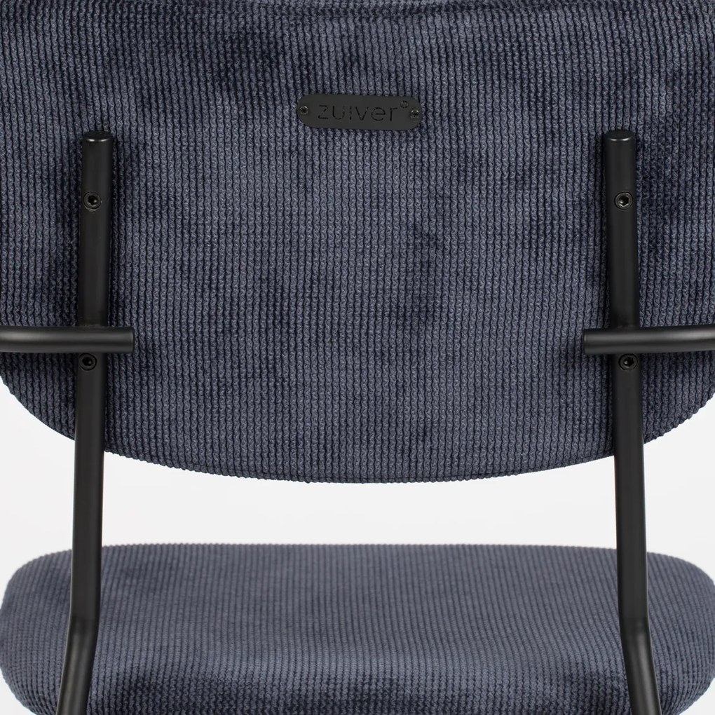Zuiver Benson Design Stoel Met Armleuningen Donkerblauw
