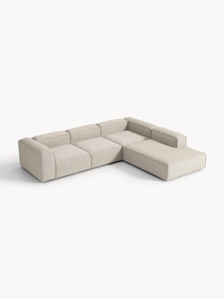 Modulaire hoekbank Lennon van linnenmix (4-zits)