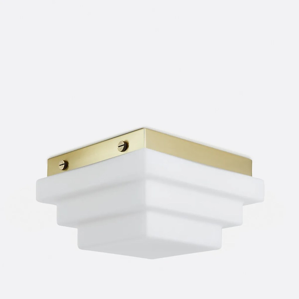 Plafondlamp of wandlamp, opaline glas, breedte 27,5 cm, DECAR